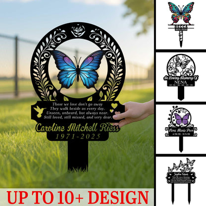 Personalized Butterfly Memorial Garden Stake – Custom Name And Date Marker, Sympathy Gift