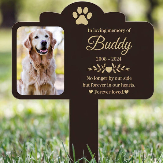 Personalized Pet Memorial Garden Stake – Custom Photo & Name Sign, Dog Loss Sympathy Gift