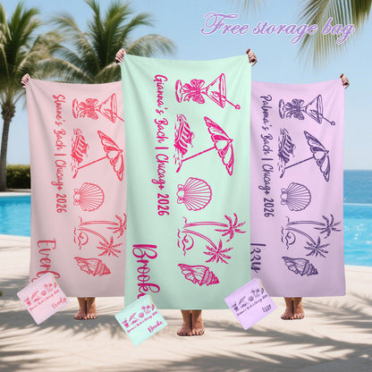 Bachelorette Party Pool Towel,friends Beach Trip Gift, Vacation Towels,bachelorette Trip Gift,beach Towels,bride Beach Towels,wedding Gifts