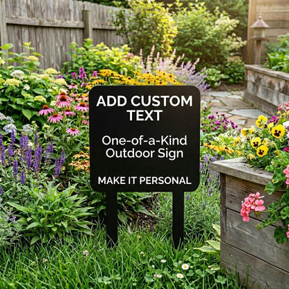 Custom Yard Sign With Stake – Personalized Text Outdoor Lawn Marker, Gift For Home Or Event