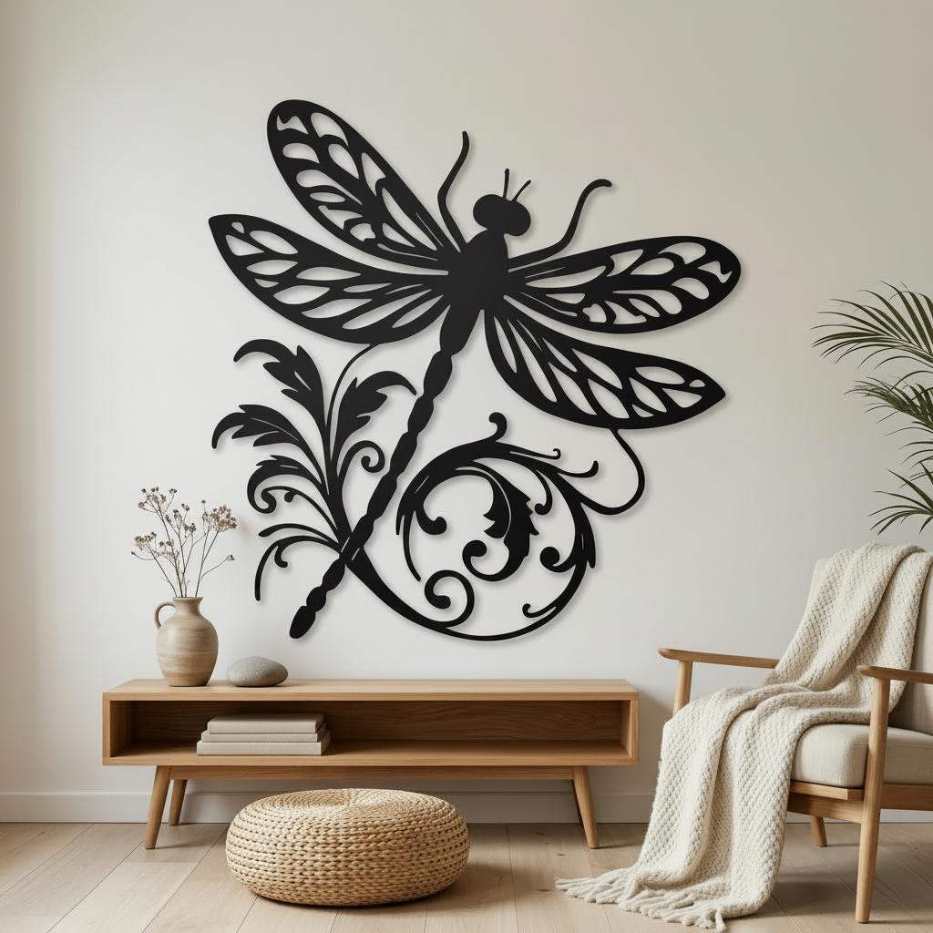 Dragonfly Metal Wall Art, Dragonfly Butterfly Nature Home Decor, Boho Minimalist Decor, Large Dragonflies Outdoor Wall Art,nature Lover Gift
