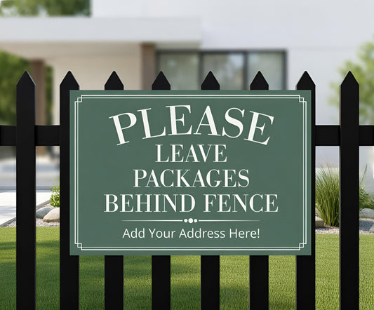 Personalized Delivery Instructions Metal Sign – Custom Address Please Leave Packages Yard Sign
