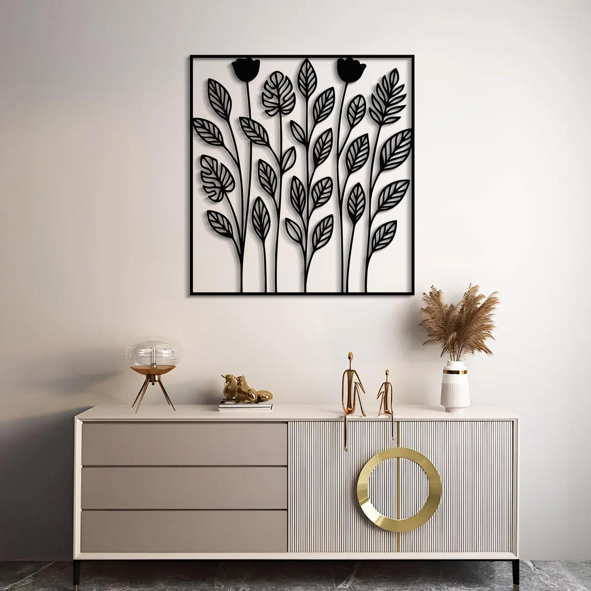 Wildflower Meadow Metal Wall Decor, Tropical Monstera Leaf Art, Modern Farmhouse Floral Sign, Unique Housewarming Gift, Nature Inspired Art