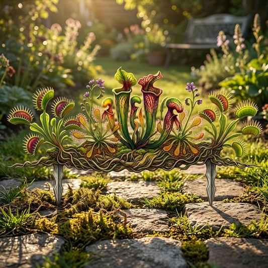 Carnivorous Plant Garden Stake – Venus Flytrap Pitcher Sundew Metal Yard Art, Gift For Plant Lover