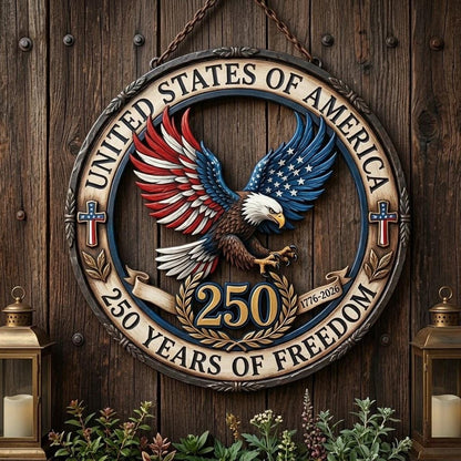Usa 250th Anniversary Eagle Metal Wall Art – 1776-2026 Patriotic Decor, Gift For American Home