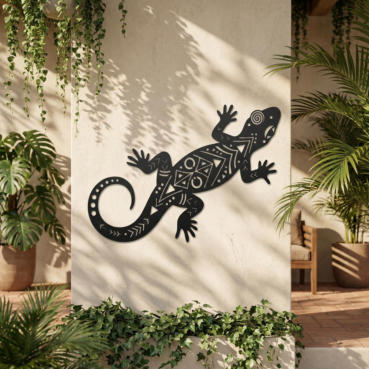 Gecko Metal Wall Art, Lizzard Metal Wall Decor, Garden Wall Decor, Extra Large Metal Gecko Wall Art, Entryway Wall Art, Reptile Decor