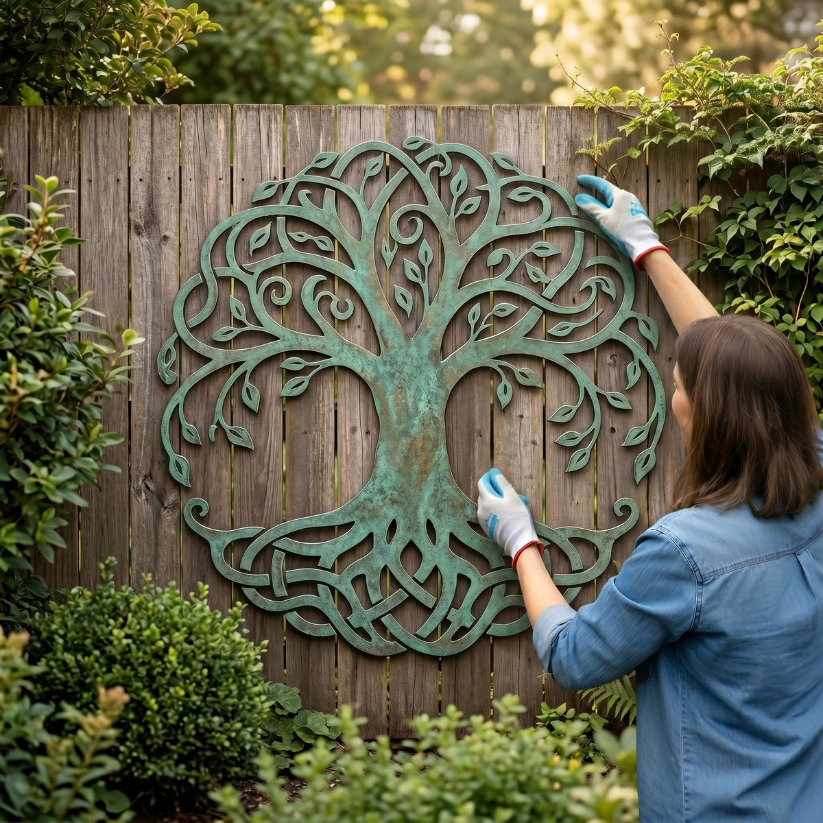 Celtic Tree Of Life Metal Wall Art – Large Outdoor Fence Decor, Housewarming Gift For Nature Lovers