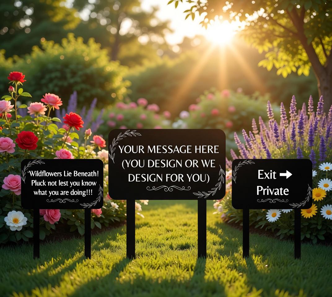 Custom Metal Garden Sign – Personalized Message Or Design Yard Stake, Gift For Gardener