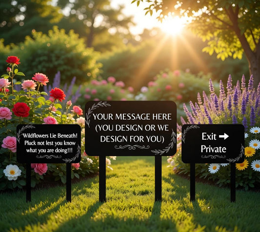 Custom Metal Garden Sign – Personalized Message Or Design Yard Stake, Gift For Gardener