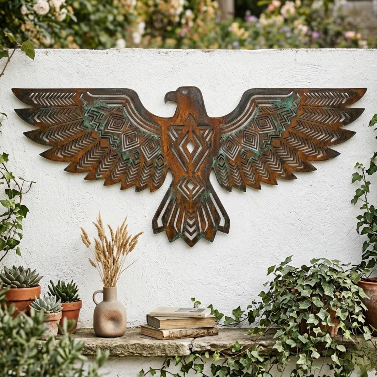 Thunderbird Metal Wall Art – Southwestern Native Eagle Sign, Gift For Tribal Decor Lover