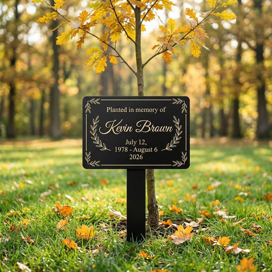 Personalized Memorial Tree Stake – Custom Planted In Memory Plaque, Sympathy Gift For Loss Of Loved One