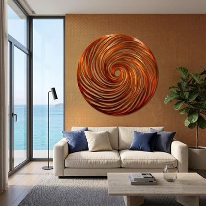 Abstract Spiral Metal Wall Art – Modern Swirl Sign, Gift For Contemporary Home Decor Lover
