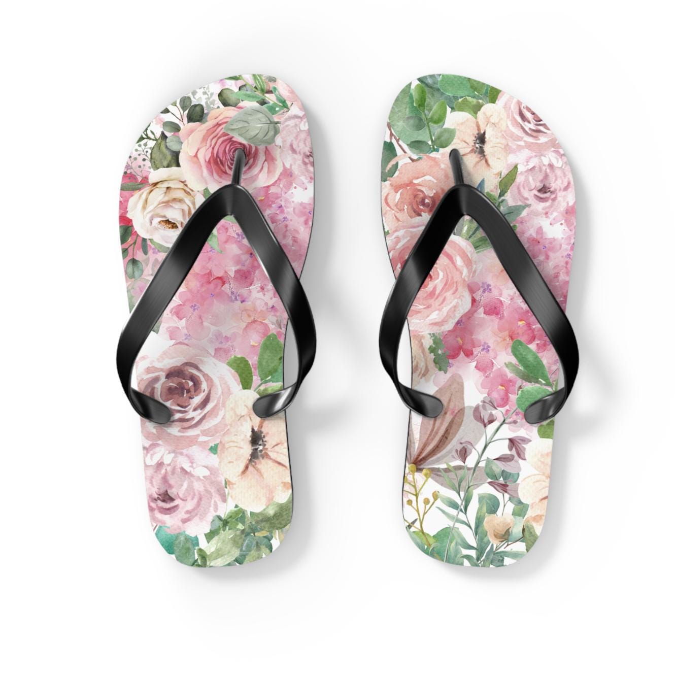 Bridal Flip Flops — Custom Wedding Beach Sandals Bride Gift
