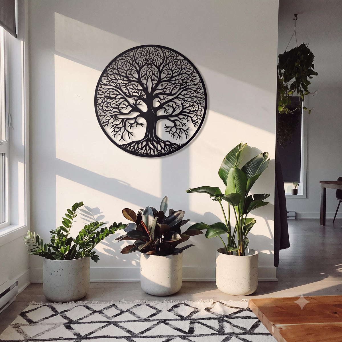 Large Tree Of Life Metal Wall Art, Modern Steel Nature Sculpture, Statement Wall Hanging For Living Room, Bedroom Or Outdoor Wall Decor