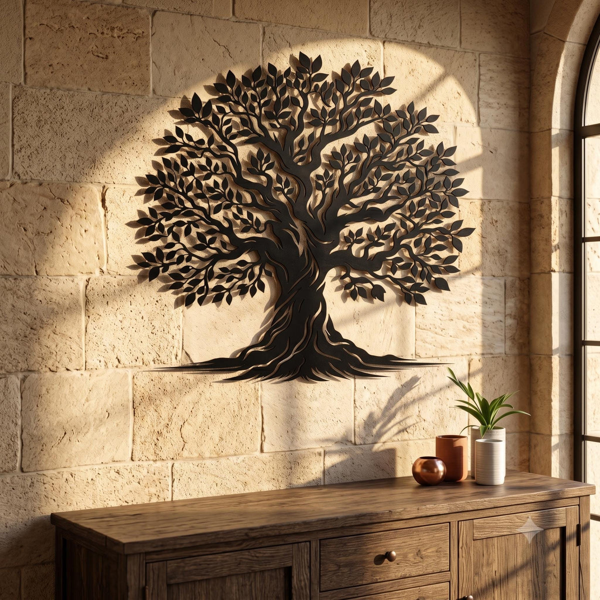 Tree Of Life Metal Wall Art, Large Tree Metal Wall Decor, Nature Inspired Metal Wall Art, Black Metal Tree Wall Sculpture, Livingroom Decor
