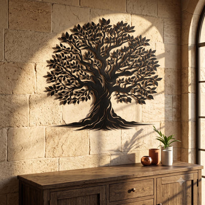 Tree Of Life Metal Wall Art, Large Tree Metal Wall Decor, Nature Inspired Metal Wall Art, Black Metal Tree Wall Sculpture, Livingroom Decor